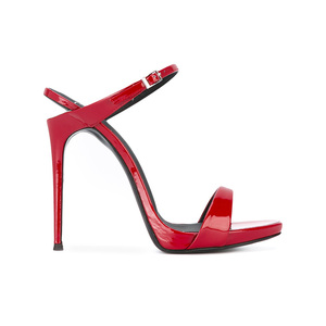 <span class=keywords><strong>Sandali</strong></span> Rossi in <span class=keywords><strong>Pelle</strong></span> con Tacco Alto Semplici per Signore e Donne 2018 - Product Image 1