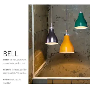 Gaya Art Deco Aula Seni Lampu Bell Bentuk Ruang Makan Modern Lampu