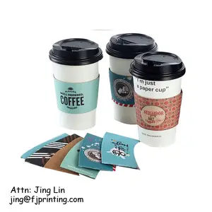 Клиентский логотип печать крафт-бумага втулка кофейной чашки для кофе на держатель для бумажных стаканчиков
