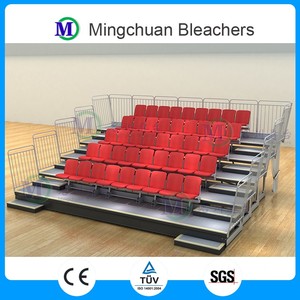 Gradins télescopiques de célébration <span class=keywords><strong>MCTB</strong></span>-302R avec sièges pliants de luxe, gradins de gymnase intérieurs, sièges pour spectateurs - Product Image 4