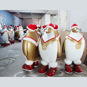 Christmas <strong>Winter</strong> Theme Decorative Figure <strong>Decorations</strong>, Christmas Penguins - Product Image 1