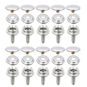 152 miếng vải Snap kit công cụ 3/8 "thép không gỉ vít thuyền vải Snaps Fastener Heavy Duty kim loại Marine nút chì miễn phí - Product Image 4