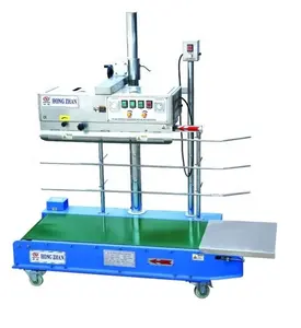 zhejiang hongzhan hot sale high quality automatic continuous PP bag sealing machine for business