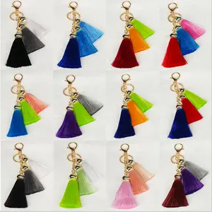 Yongze 2018 bolso decoración 3D borla rayón hielo seda pequeñas borlas de cuero para el bolso del teléfono móvil