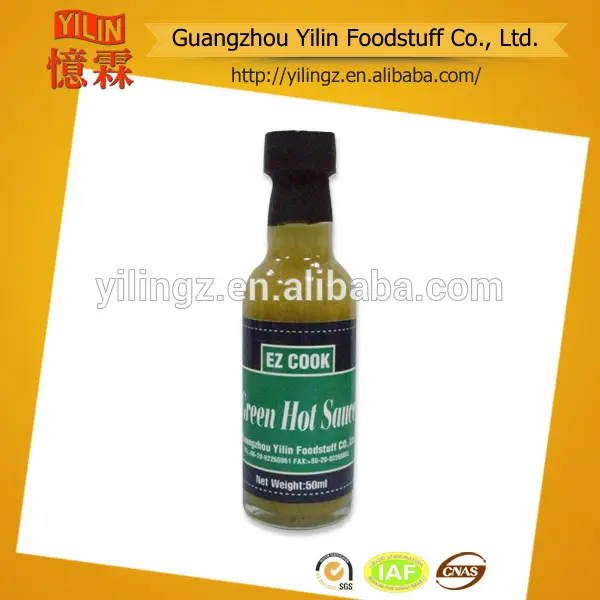 preço do competidor 50ml garrafa de vidro greenhot chili molho de marcas chinesas de fabricação certificada com o haccp e iso