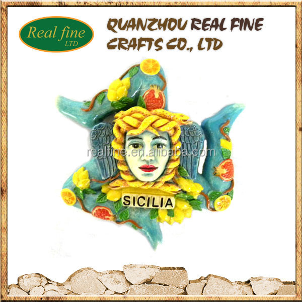 3D koelkast magneet Sicilië Italië toeristische souvenir collectie cadeau huis en keuken decoratie magnetische sticker Sicilia koelkast magneet