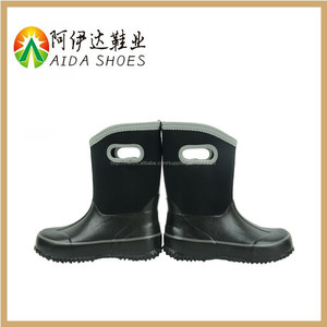 Kid 's <span class=keywords><strong>noir</strong></span> moitié néoprène caoutchouc bottes - Product Image 4