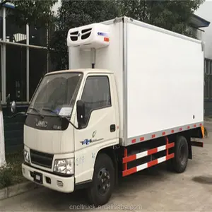Cina penjualan panas kotak JMC truk kulkas kulkas merek baru truk untuk dijual