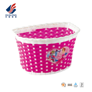 Ningbo HUALONG grips fabbricazione handcraft cartoon white wicker bike basket - Product Image 3