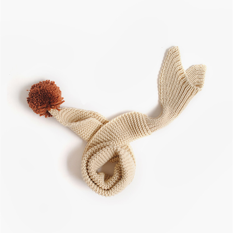 Оптовая продажа, Детские шарфы, милый вязаный зимний детский шарф в форме рыбьего хвоста, шаль