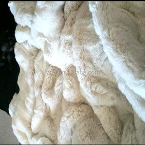 Luxury home textile <strong>rabbit</strong> <strong>fur</strong> throw premier soft faux <strong>fur</strong> <strong>blanket</strong> 50''x60'' faux <strong>rabbit</strong> airplane bath home hospital hotel picnic travel - Product Image 5