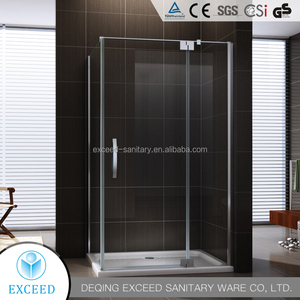 Exceder de Nuevo Diseño 2000mm Con Bisagras Puertas De Ducha de <span class=keywords><strong>Vidrio</strong></span> Sin Marco Alibaba - Product Image 3