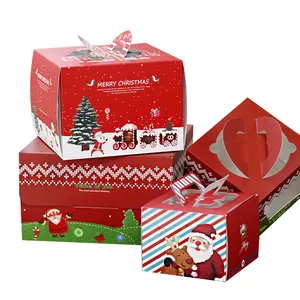 Échantillon gratuit logo Personnalisé cadeaux d'invité de mariage boîte petites boîtes De Noël personnalisé boîte De Noël pour les cadeaux