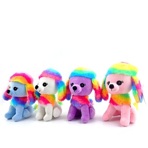 مخصص نابض بالحياة أفخم عين كبيرة محشوة حيوان مخصص Kawaii أفخم لعب محشوة للأطفال كلب وردي كلب كلب محشو لعبة لينة حيوان