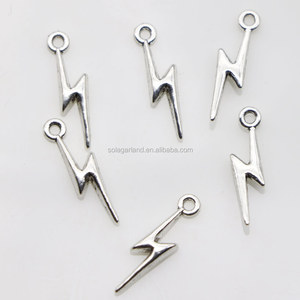 Pendentif à breloque éclair en argent tibétain en gros pour collier, bijoux, fabrication de bricolage - Product Image 5