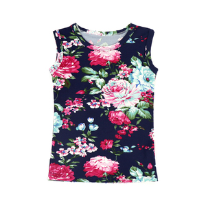 Sin mangas de la venta caliente bebé camisetas y cómodo suave tops de bebé niña floral impreso genial chicas tops y t camisa - Product Image 4