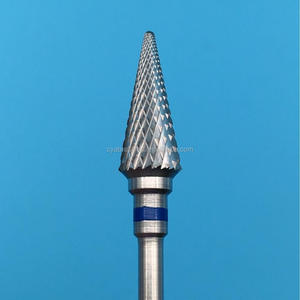 Vendita all'ingrosso 4xc punta per unghie per Manicure fresa rotativa di forma filata a forma di forma conica taglio a croce in carburo di tungsteno punta per unghie