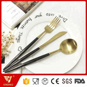 الحصري مقبض أسود ماتي الذهب الفولاذ المقاوم للصدأ المطبخ والسكاكين إناء - Product Image 5