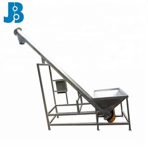 Stainless steel incline screw conveyor price incluld hopper for grain or chemical