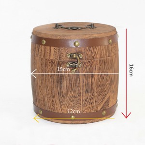Mini baril de café en bois, petit format décoratif personnalisé, fournitures chinoises, livraison gratuite - Product Image 6