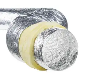 Hersteller Belüftung Aluminium Flex Duct Pipe Aluminium isolierter flexibler Kanal in voller Größe für HLK