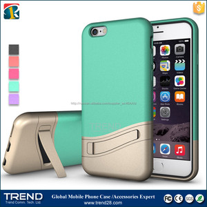 Оптовая новый стенд hybrid тонкий жесткий броня чехол для iphone 6