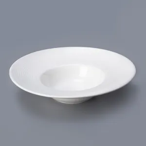 Ceramica da tavola prodotti del fornitore della cina di vendita calda migliore cinese durevole hotel puro bianco porcellana pasta bowl