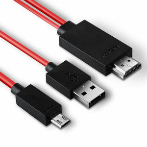 Kabel TV HD 2M <span class=keywords><strong>MHL</strong></span> USB Ke HDMI, untuk <span class=keywords><strong>Samsung</strong></span> Galaxy S5 S4 S3 Note2/3 Tab3 8.0/10.0