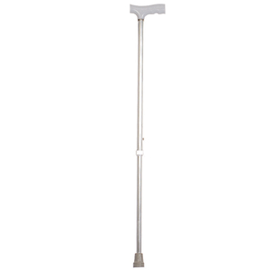<span class=keywords><strong>Canne</strong></span> <span class=keywords><strong>de</strong></span> <span class=keywords><strong>marche</strong></span> médicale à bas prix en aluminium avec poignées en plastique gris et tube argenté brillant - Product Image 1