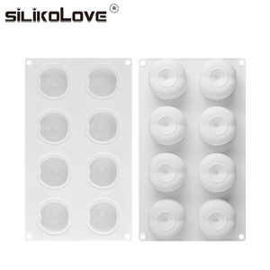 SILIKOLOVE Factory 8 Cavidad <span class=keywords><strong>Forma</strong></span> <span class=keywords><strong>de</strong></span> <span class=keywords><strong>manzana</strong></span> Cake Maker LFGB Platino Antiadherente BPA Libre <span class=keywords><strong>Silicona</strong></span> Moussse Cake Moldes - Product Image 2