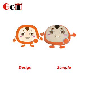 Cute Cat Forma Rotondo Giocattolo Della Peluche Della Bambola Con Gli Occhi Grandi - Product Image 2