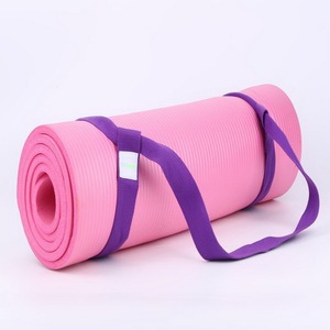 थोक अनुकूलित रंग लोगो योग पट्टा ले जाने योग मैट - Product Image 2