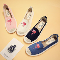 Chaussures décontractées en toile souple pour femmes, espadrilles pour paresseux, chaussures en lin