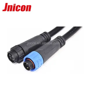 Jnicon IP67 Self-Lock Konektor M16 Kabel Tegangan Tinggi 3 Pin Kawat Plastik XLR Konektor