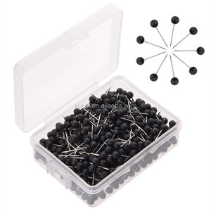 500 Piezas de Clavijas de Mapa con Cabeza Redonda de Plástico Negro de 1/8 de Pulgada, Diseño Art <span class=keywords><strong>Deco</strong></span>, con Punta de Acero, Ecológicas - Product Image 1