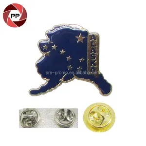 Custom Wholesale State Metal Badge Label Pin With Butterfly Botton