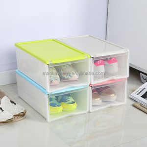 Boîte de rangement transparente en plastique coloré pour chaussures, type coquille, tiroir, <span class=keywords><strong>conteneur</strong></span> pour chaussures et bottes, boîte de finition <span class=keywords><strong>mtl</strong></span> - Product Image 5
