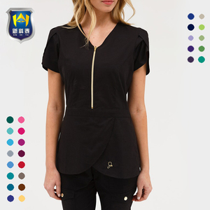 Uniforme de Trabajo para Salón de Belleza de Alta Calidad al por Mayor, Túnica Profesional Transpirable de Poliéster para Esteticista y Spa - Product Image 2