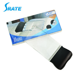 2X occhiali Led lente d'ingrandimento grande rettangolare portatile lettura lente d'ingrandimento, 2.3 "X 4" lente d'ingrandimento senza montatura con la luce - Product Image 2