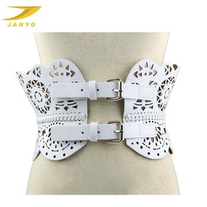 YANYO Sabuk Lebar Wanita Kulit <span class=keywords><strong>Pu</strong></span> Mewah Modis Berlubang Kustom Profesional - Product Image 4