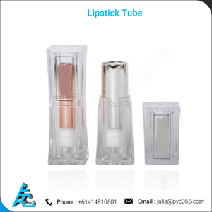 Transparent Empty Cosmetic Plastic Lipstick Tube Custom Labeling Screen Printing Cream Mascara <b>Sunscreen</b> Packaging <b>Face</b> - Product Image 3
