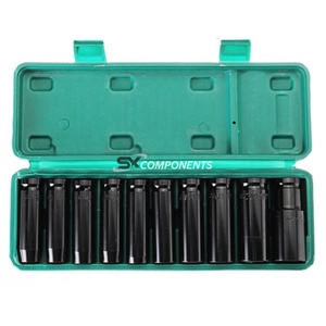 10Pcs 8-24Mm 1/2 Inch Ổ Đĩa Sâu Nặng Metric Nhà Để Xe Công Cụ Cho Cờ Lê Adapter Tay Công Cụ Thiết Lập Tác Động Ổ Cắm Bộ - Product Image 5