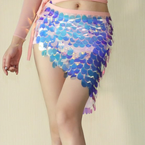 Belly Dance <strong>Sequin</strong> Hip Scarf Wrap <strong>Skirt</strong> Women Party Club Tassel <strong>Sequin</strong> <strong>Skirt</strong> - Product Image 2
