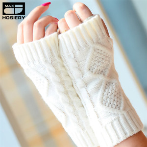 Solido <span class=keywords><strong>Guanti</strong></span> Autunno Inverno Caldo Della Ragazza Delle Signore Arm Warmer Lunghi <span class=keywords><strong>Guanti</strong></span> <span class=keywords><strong>Senza</strong></span> <span class=keywords><strong>Dita</strong></span> <span class=keywords><strong>Guanti</strong></span> di Lavoro A Maglia di <span class=keywords><strong>Lana</strong></span> <span class=keywords><strong>Guanti</strong></span> - Product Image 1