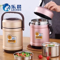 Boîte à lunch isotherme en acier inoxydable 304, récipient alimentaire, chauffe-plat avec poignée, 1,5 L