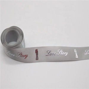 New Arrival Puff và bạc lá lớn lên in satin Ribbon với câu chuyện tình yêu Logo trong cổ phiếu bán - Product Image 6