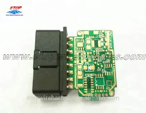 obd2 with PCB connectors overmolding wire assembly