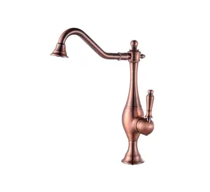 Contemporary Brass Kitchen Tap  Red Antique Copper Kitchen Faucet