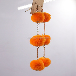 Último nuevo diseño hecho a mano hilo de seda pendientes de Cuentas 2017 - Product Image 4