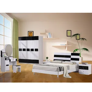 1.5m bedroom set home furniture high gloss queen bedroom with night stands lacquer wardrobe bedroom furniture set